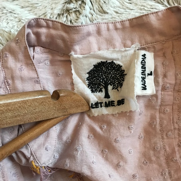 Let It Be Boho Top with Bubble Puff Sleeves sx L - Picture 5 of 5